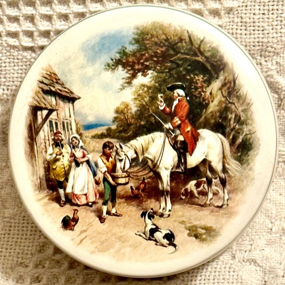 Vtg RILEY'S TOFFEE TIN Container Limited Edition COLONIAL SCENE ENGLAND Rare - Picture 2 of 12